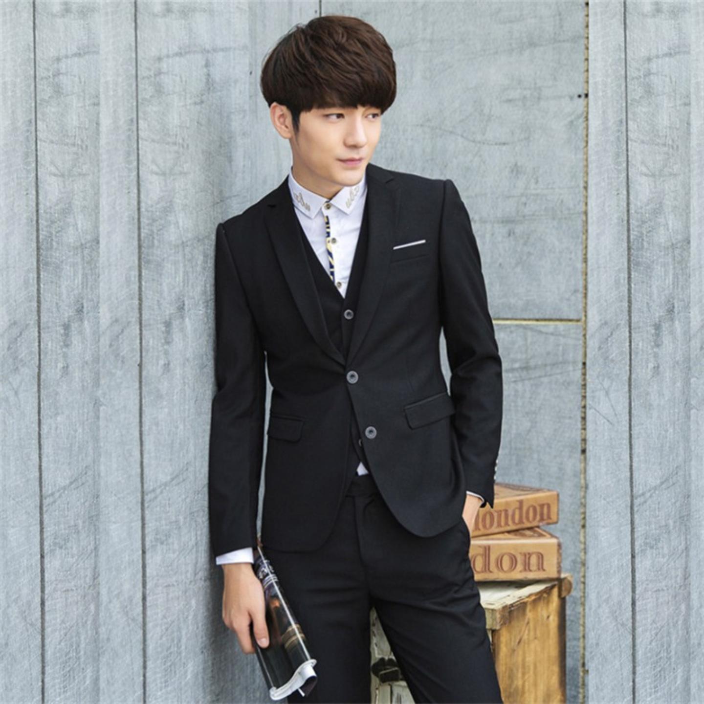 男士西服套装男西装正装商务休闲青年修身版影楼拍摄出租伴郎服