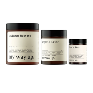 My Way Up全营养焕活组合澳洲有机草饲牛肝胶原焕颜胶囊肤肠同养