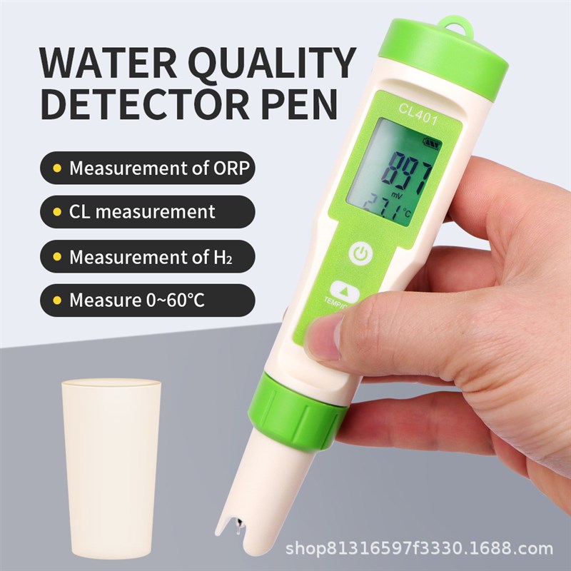 CL401余氯+富氢+负电位+温度四合一测试仪 测试笔 PH计泳池余氯计