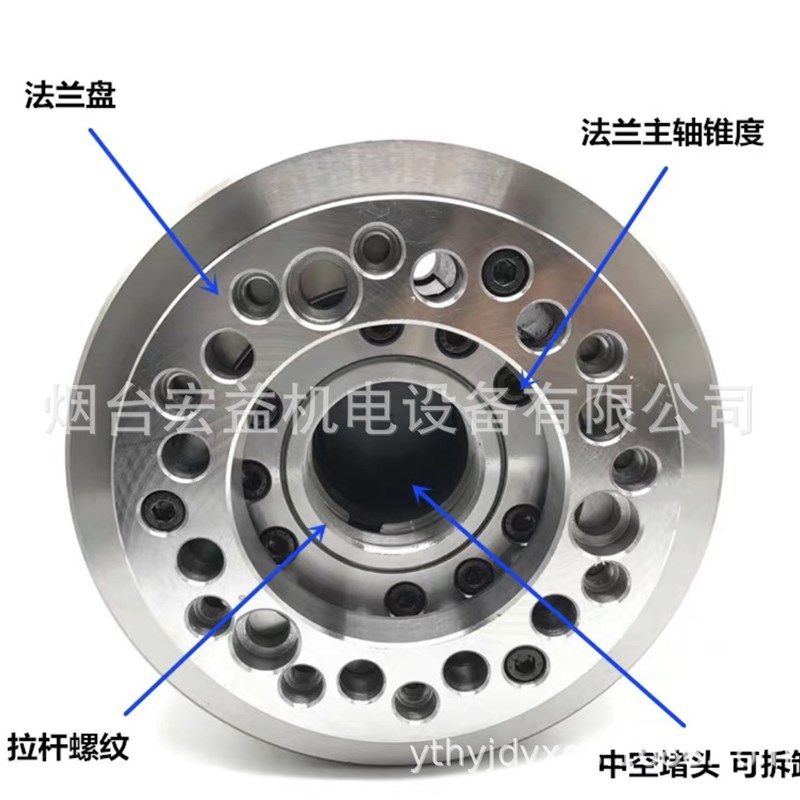 包邮台湾标准三爪通孔液压卡盘,6寸8寸10寸12寸空心钢体动力卡盘