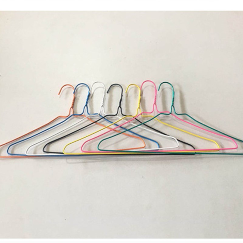 日用品家用防滑衣架洗衣店塑料挂衣架 包塑铁丝加工衣架规格定制