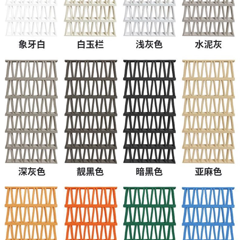 pu构件网红M型空心砖格栅板m砖九宫格双面屏风隔断背景墙户外装饰