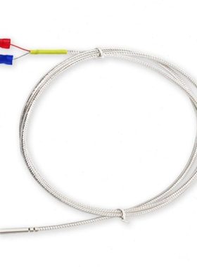 二线PT100铂热电阻防水防油铁氟龙线热电阻两线PT1000感温线探头