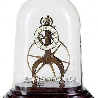 骨架钟|仿古机械钟表|古典做旧老式上弦座钟|仿古董钟|电影道具钟