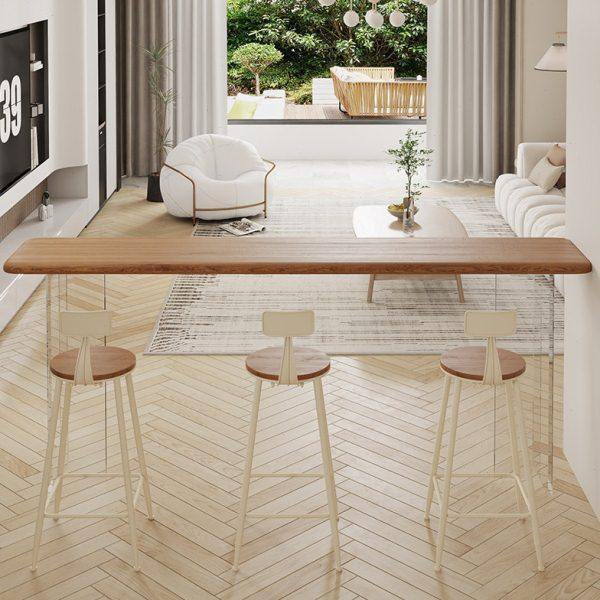 A12亚克力悬浮实木阳台吧台桌简约现家用靠墙脚窄桌酒吧桌椅,商业/办公家具,酒吧桌,淘宝优惠券,粉丝福利购,淘宝优惠卷