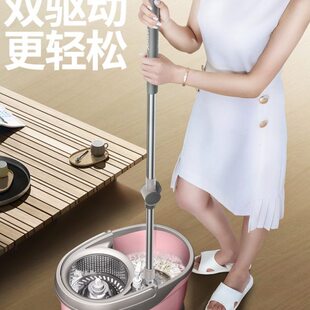 家用自动拖把杆通用旋转式桶擦地免手洗拖地拖布脱水地拖拖把旋转