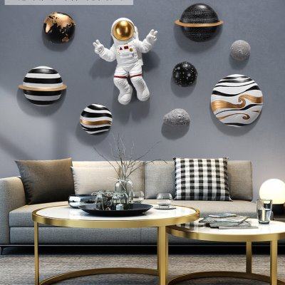 北欧宇航员壁挂儿童房墙面装饰挂件男孩女孩墙饰创意卧室墙上挂饰,家居饰品,壁饰,淘宝优惠券,粉丝福利购,淘宝优惠卷