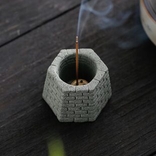 复古古井茶桌茶台装饰摆件创意八宝井线香插香托香器香道室内香炉