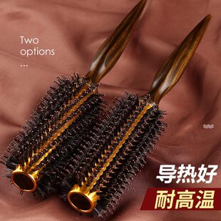 特大号猪鬃毛卷发梳子吹大波浪梳圆滚梳发廊美发造型梳吹内扣刘海