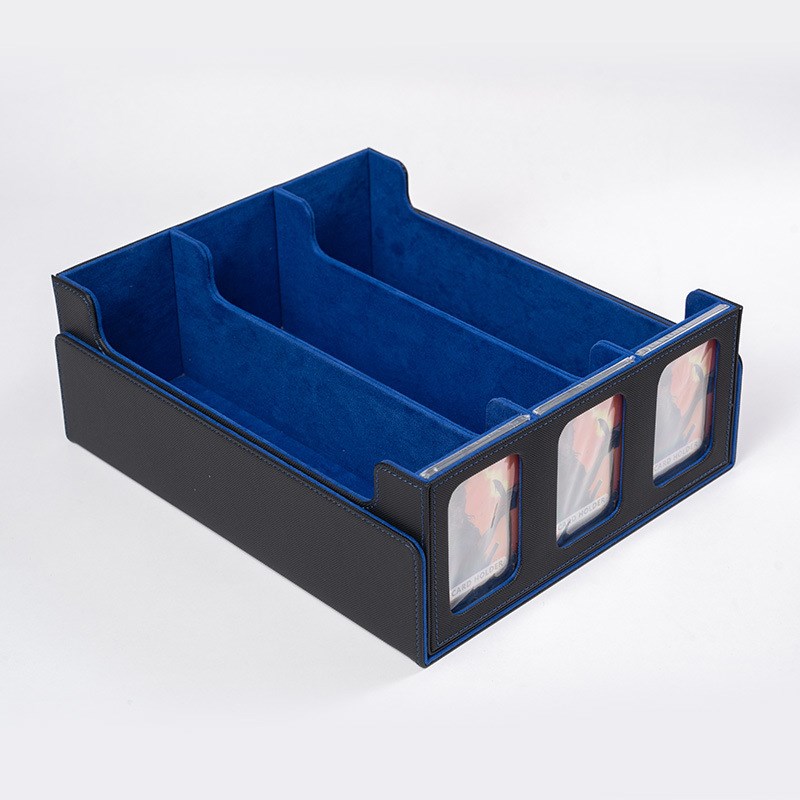 厂家定制游戏王适配卡牌盒动漫周边桌游卡牌分离盒强磁吸力PU卡盒