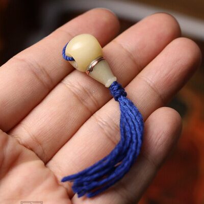 子鱼居天然驼骨佛头三通小尺寸手工老器型老款菩提子文玩配饰配件