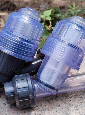 Y型过滤器灰色/透明DN15-100UPVC环保管道污水耐压耐腐蚀活接胶粘