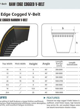 三维三角带Xpb2840/2900/2997/3000/3050/3070齿形电机带