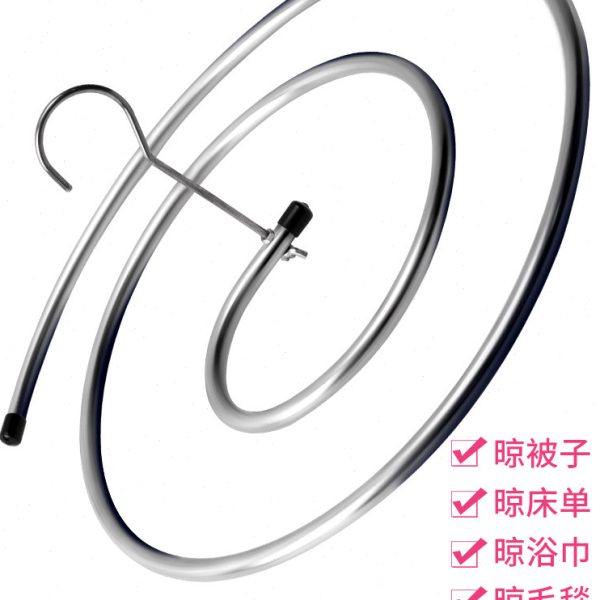 晒被子神器不锈钢螺旋晾衣架家用大衣架宿舍多功能折叠床单凉衣架,收纳整理,金属衣架,淘宝优惠券,粉丝福利购,淘宝优惠卷
