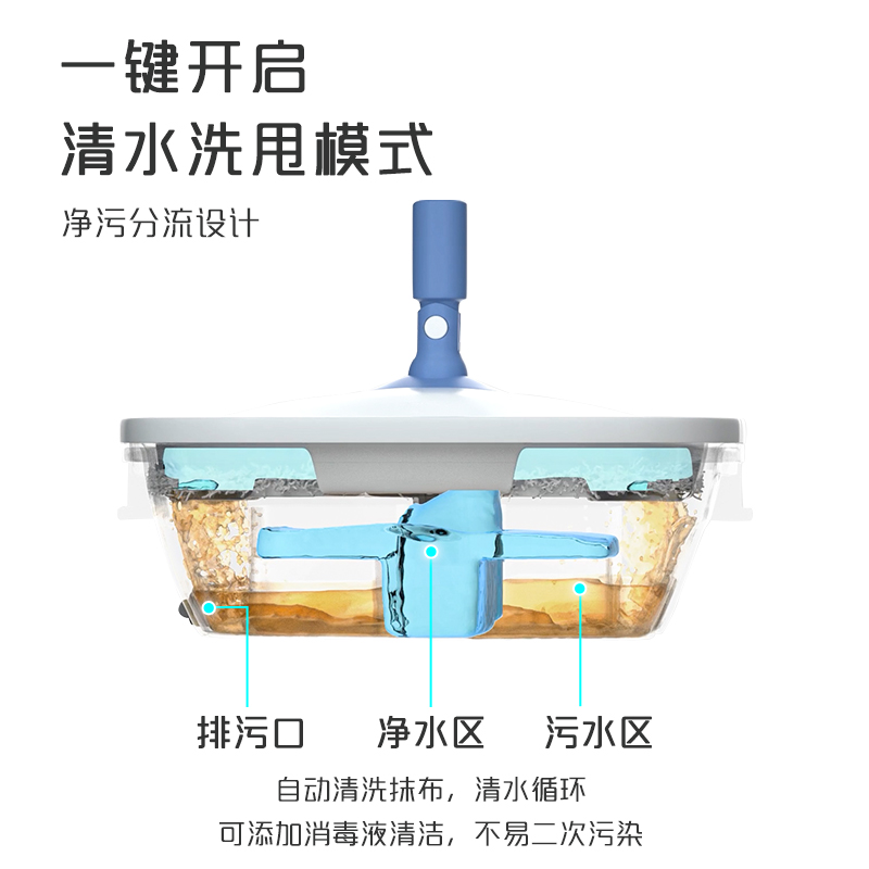 妙洁美洁可无线电动拖把家用免手洗拖地擦一体机自动清洗清洁神器