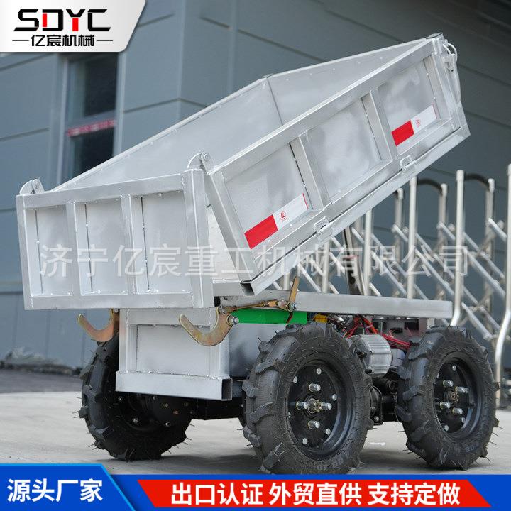 出口小型四驱遥控车农用仓库家用全地形轮式搬运车液压山地自卸车