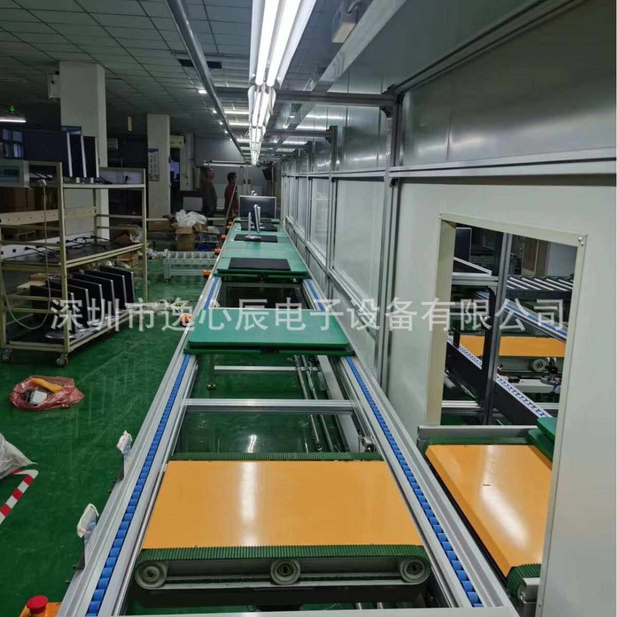 惠州制作倍速链总装流水线 运动甩脂机制造厂家厂区拉线3D建模