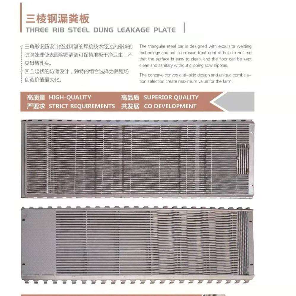 猪用漏粪板三棱钢整体镀锌产床用养殖设备粪沟盖板不伤奶头漏粪板
