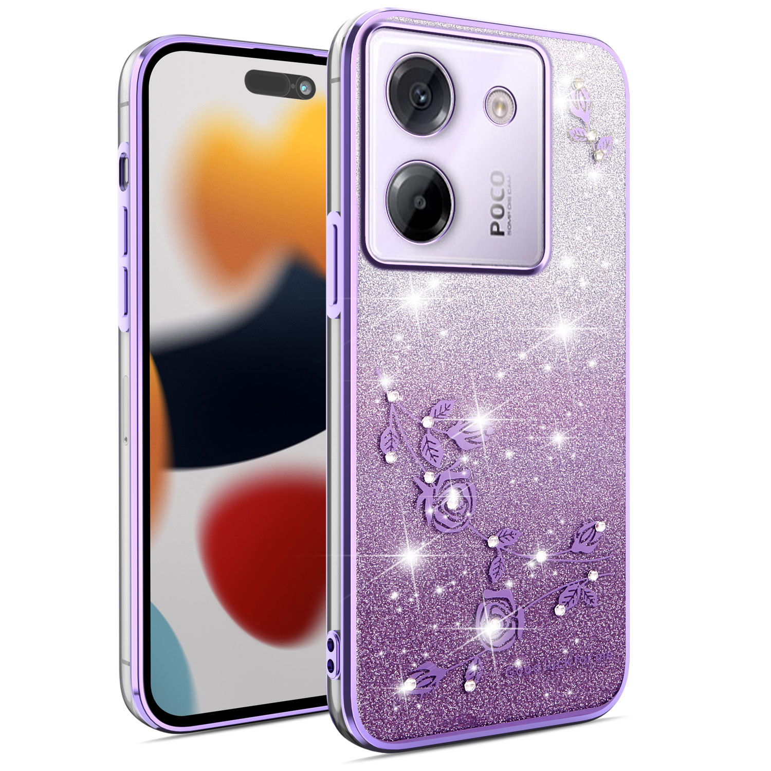 适用小米pocom7pro手机壳水钻