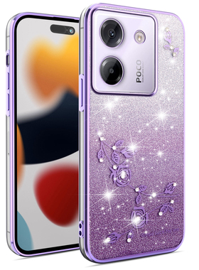 适用国际版小米pocom7pro手机壳poco保护渐变套m7por镜头全包防摔pocm7闪粉水钻软壳5g男女M7pr0新款网红外壳