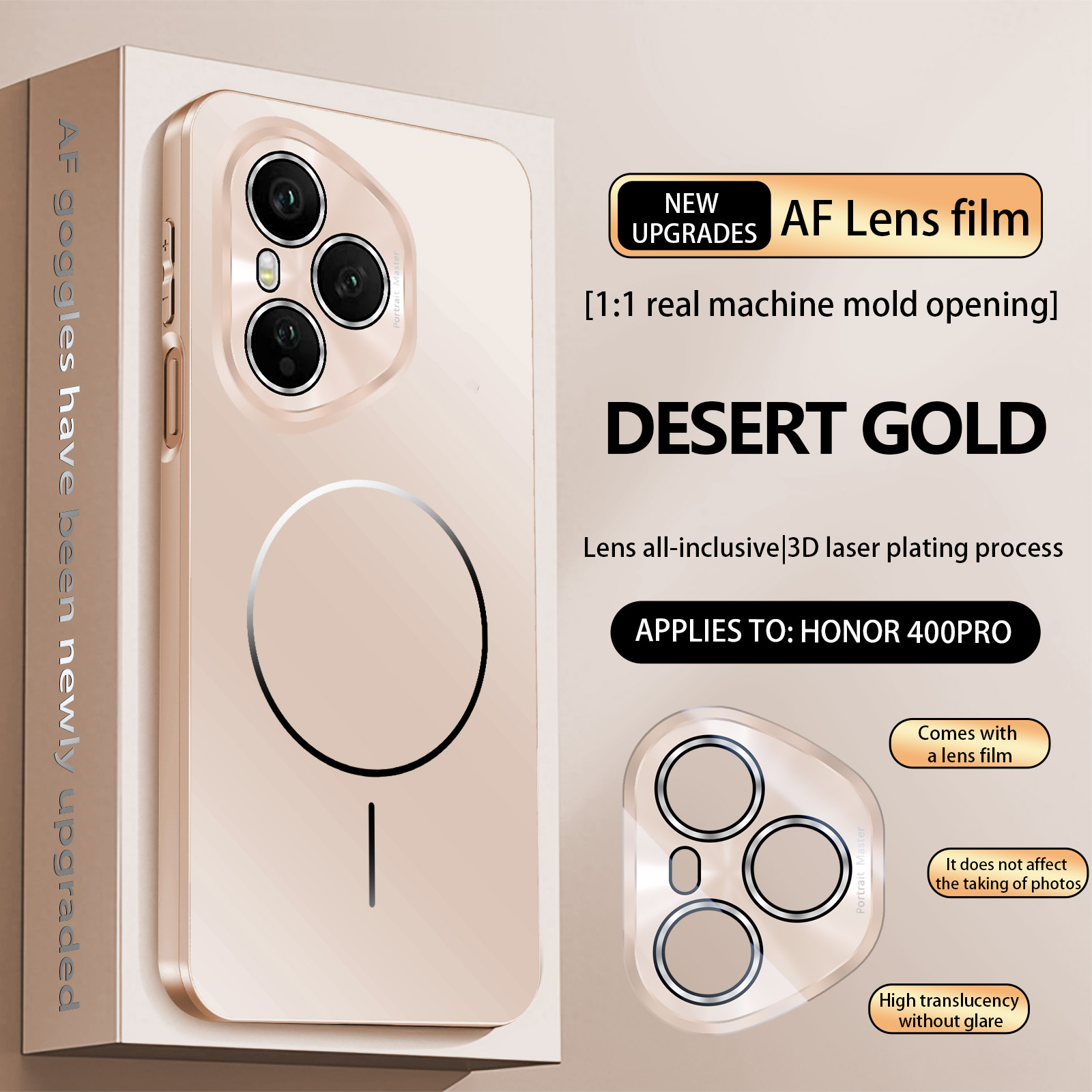 适用华为荣耀400手机壳磁吸式