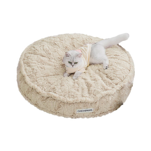 chichip拆ws冬季猫窝小兔绒云朵窝深度睡宠保暖眠物可a洗踩奶垫子