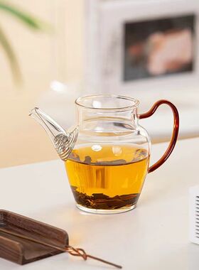 耐高杯家用公道温玻璃公道壶功夫茶具分水茶离公道分茶配件倒茶器