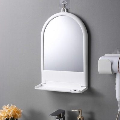 小镜子洗手盆上面的洗漱台单独洗脸壁挂卫生间带置物架一体梳妆镜