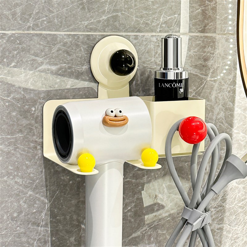 吸盘吹风机支架卫生间o免打孔多巴胺懒人电吹风筒固定挂架收纳神