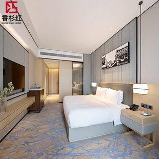 宾馆酒店标间全套家具酒店电视柜行李柜旅馆公寓衣柜写字台行李架