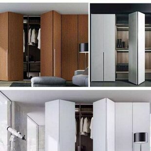 步入式衣柜折叠门五金配件无下轨橱柜移门吊轨轨道推拉门滑轮全套