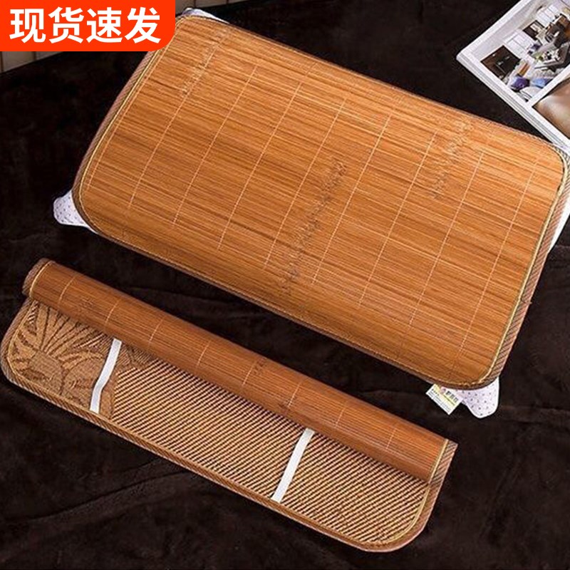 夏季碳化竹席枕席竹枕头披片枕片学生凉席枕披单人藤条Z面枕巾枕