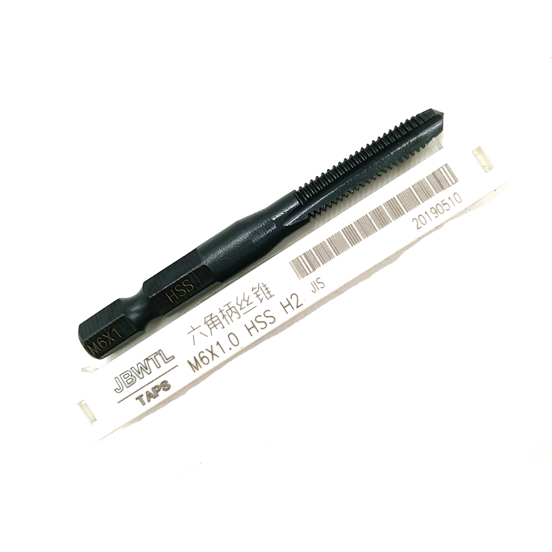 六角柄丝锥丝攻气动风批1/4柄机用直槽丝锥 M3 MJ4M5M6 M8 M10 M1