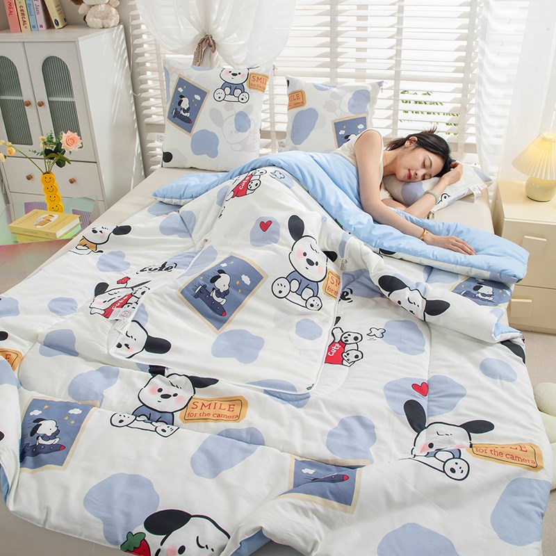 A类/全棉抱枕被子两用二合一车用午睡车载枕头被T车上折叠靠枕毯