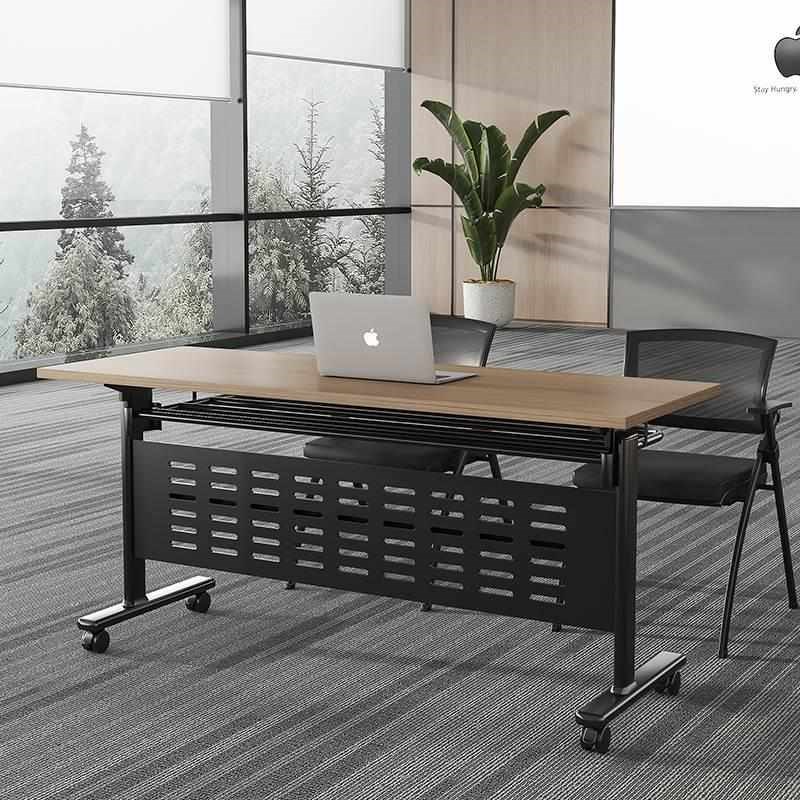 会议移动多功能可双人导折叠桌y椅办公桌组合铺培训课桌长条拼接