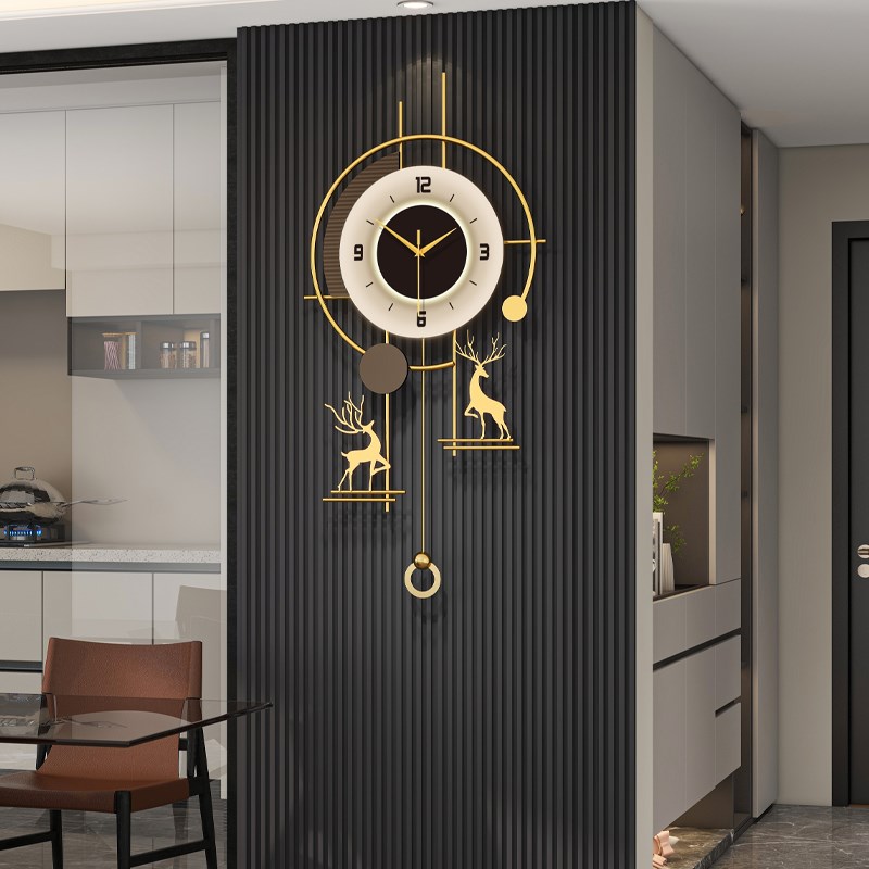 轻奢高级感时钟挂墙2025新款现代E简约大气客厅挂钟创意装饰钟表