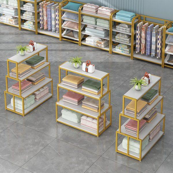 家纺店中岛货架被子四件套被芯枕头展架家纺布料矮柜床上用品架子,商业/办公家具,中岛/流水台,淘宝优惠券,粉丝福利购,淘宝优惠卷