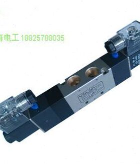 三位五通气动电磁 控制阀双头换向阀4V230-08C封闭/E排气型全电压