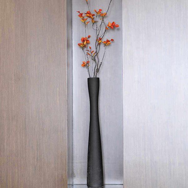 客厅落地陶瓷花瓶高级感黑色客厅插花电视柜入户格子间插花摆件,家居饰品,花瓶,淘宝优惠券,粉丝福利购,淘宝优惠卷