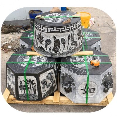 石雕井口井盖井圈护栏古井打水井青石井口庭院饮水思源大理石井台