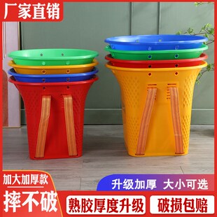 塑料背篓农村加厚大号纳料熟胶背用家用背筐方形收塑桶结实大农筐