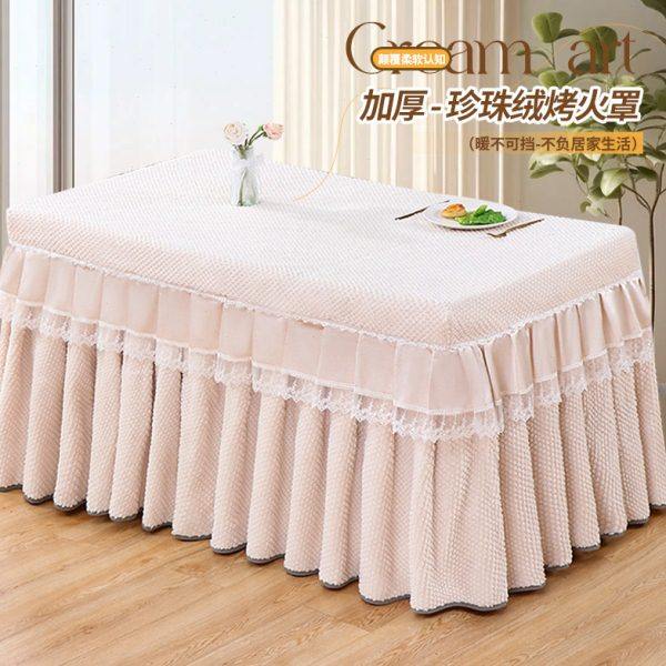 烤火罩套长方形电炉罩2024新款电烤炉套罩加厚烤火取暖桌桌布冬天,居家布艺,烤火罩,淘宝优惠券,粉丝福利购,淘宝优惠卷