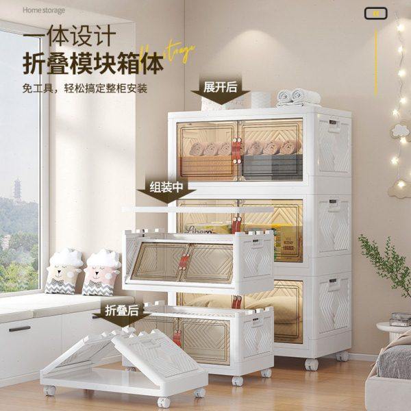 简易带门靠墙家用陈列柜收纳置物柜书架落地置物架储物柜子北欧,住宅家具,家用陈列柜,淘宝优惠券,粉丝福利购,淘宝优惠卷