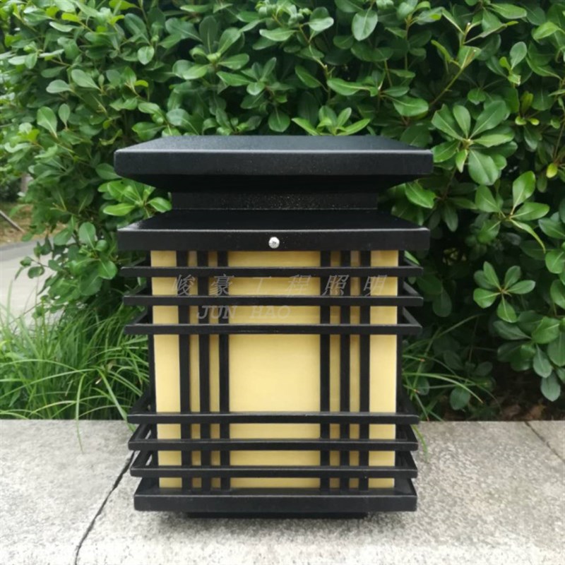 太阳能柱头灯围墙灯花园门柱灯z方形景观庭院草坪灯户外别墅灯防