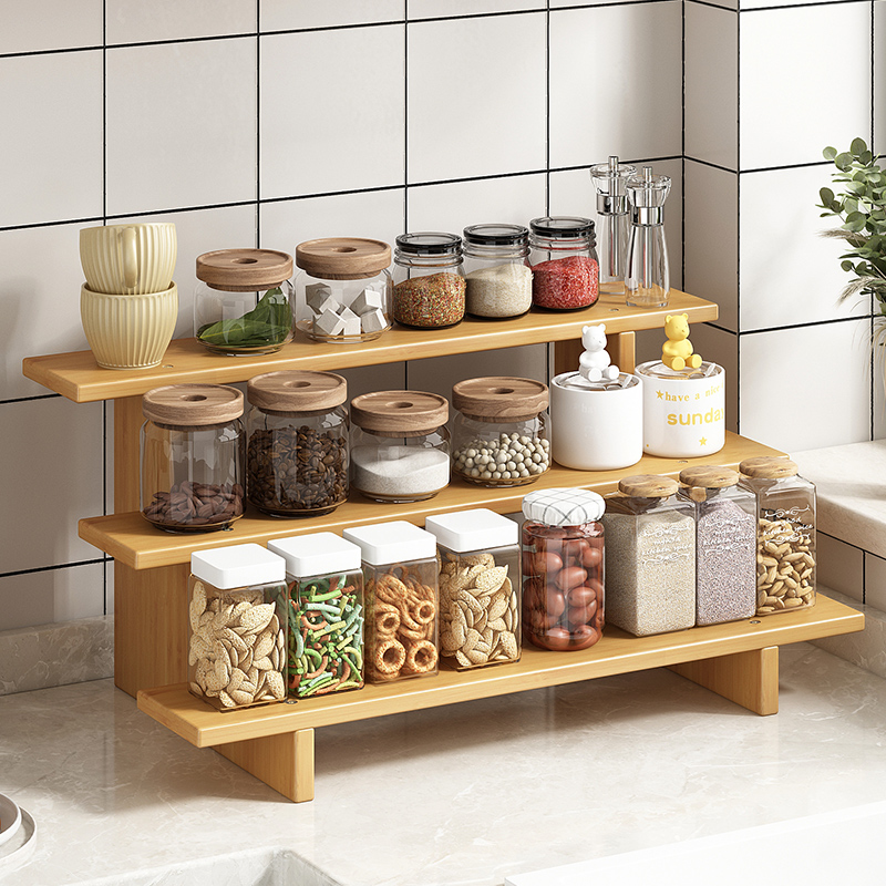 厨房置物架多功能台面收纳架多层调味料架子油盐酱醋储Y物桌面摆