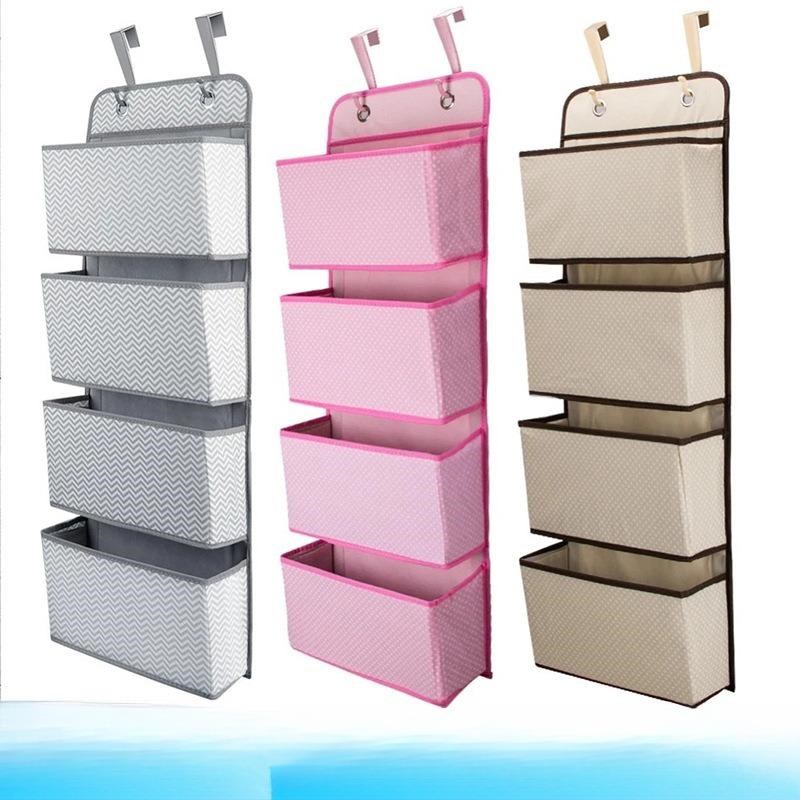 门后收纳挂袋布艺储物袋s多层杂物宿舍挂兜墙壁悬挂式置物架收纳