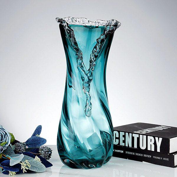 轻奢琉璃花瓶家居客厅创意插花瓶水养鲜花样板间玄关桌面装饰摆件,家居饰品,花瓶,淘宝优惠券,粉丝福利购,淘宝优惠卷