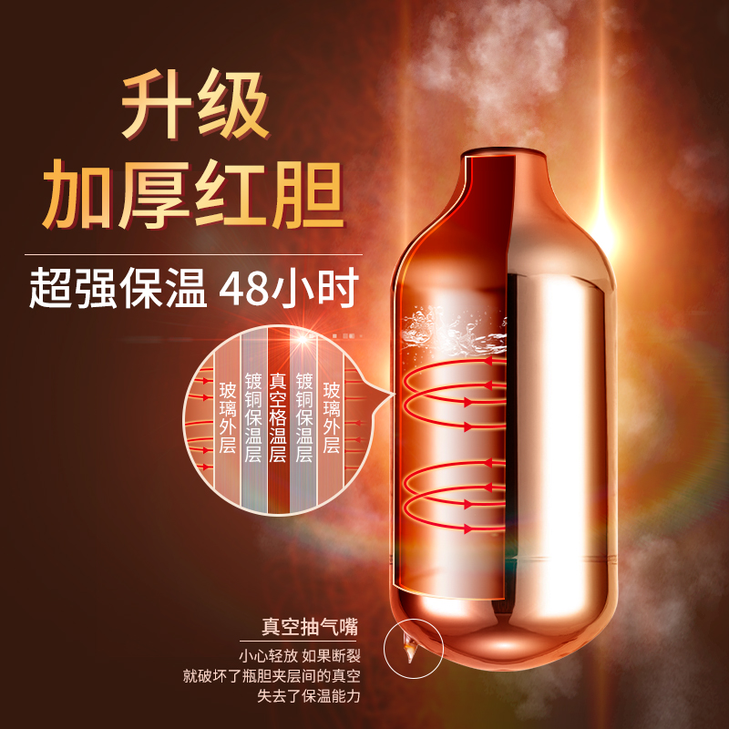 热水瓶玻璃内胆保温壶家用s3.2L8磅大号开水瓶胆2L宿舍老式暖壶胆