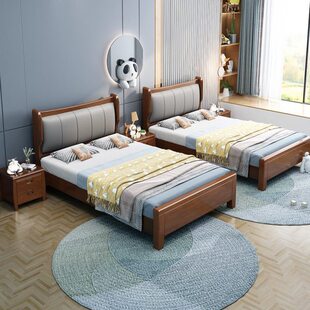 全实木儿童床男孩1米2单人床软靠1.35m小户型一米二次卧储物小床