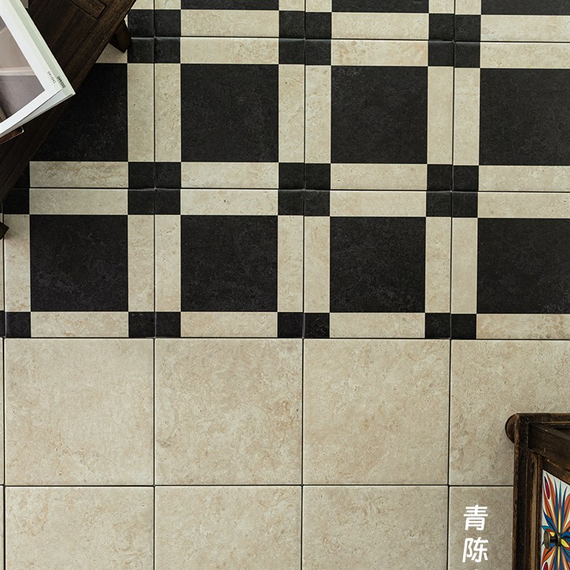 斯堪的纳维亚覆古风格彷石灰石小方砖浴室阳台H厨房墙砖民宿酒店